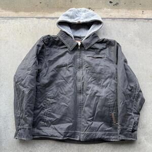 Legendary white tails dark gray work jacket size XL